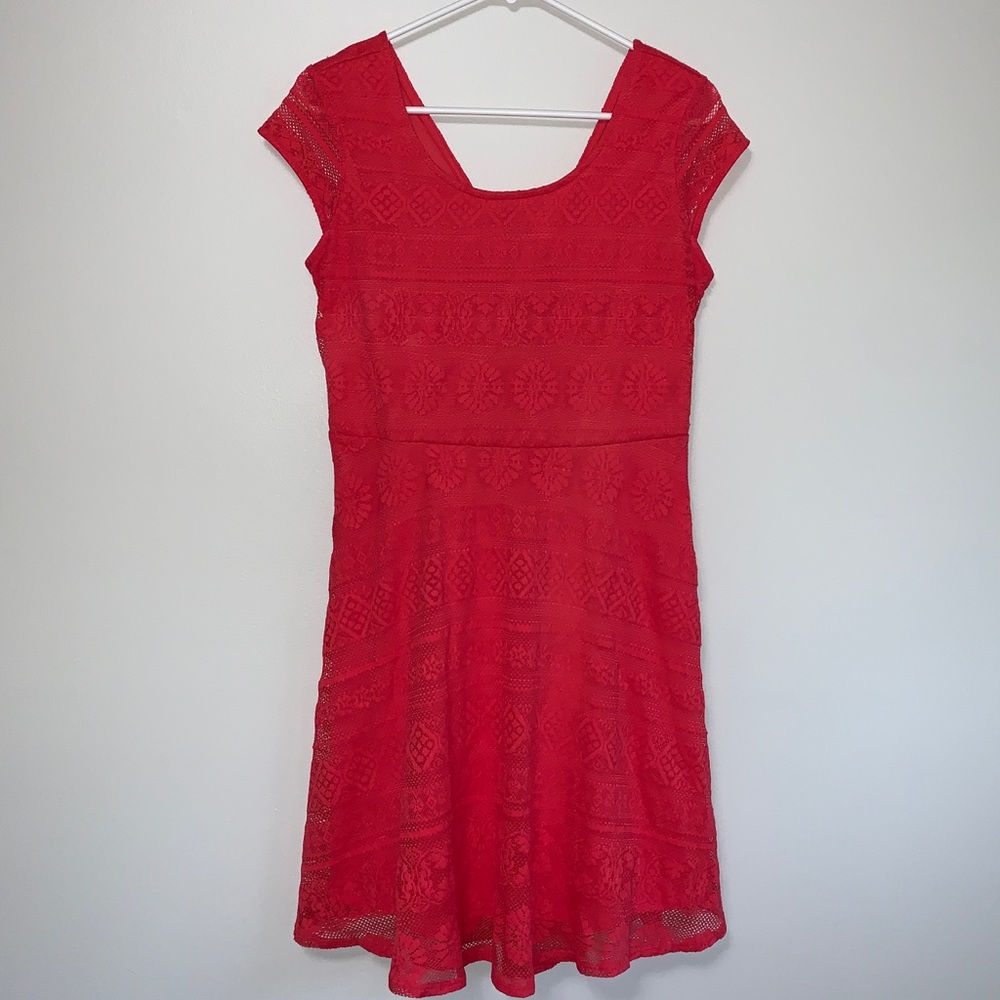 Pink Short Sleeve Dress